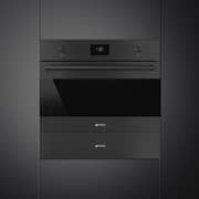 Smeg Built-in Microwave With Grill 45cm Matt Black - SO4301M0N