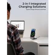 Aukey 2-in-1 Magnetic Wireless Charger Grey - LC-MC211-GY