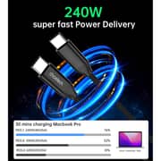 Choetech USB-C To USB-C Cable 2m Black - XCC-1036