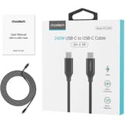 Choetech USB-C To USB-C Cable 2m Black - XCC-1036