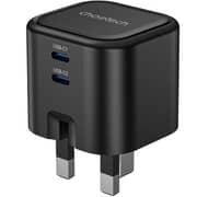 Choetech 2-C Port GaN Wall Charger Black - PD3066