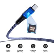 Choetech USB-C To USB-C Magnet Cable 1m Blue/Black - XCC-1081