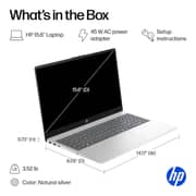 HP (2023) Laptop - Intel Core i3-N305 / 15.6inch HD / 128GB SSD / 8GB RAM / Shared Intel UHD Graphics / Windows 11 Home / English Keyboard / Natural Silver / International Version - [15-FD0113DX]