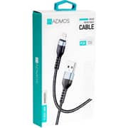 Admos Wear Resistance Lightning Data Cable 1m Black - AM-102LC