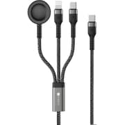 Admos 3-in-1 Fast Charge Lightning Cable Black - AM220