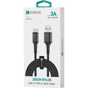 Admos USB To Type C Data Cable 2m Black - AM231