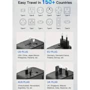 Admos Travel Adapter Black - AM701