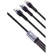 Admos 3-in-1 Fast Charging Lightning Cable 1.3m Black - AM-106