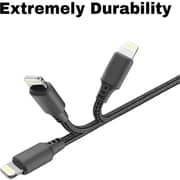 Admos 3-in-1 Fast Charging Lightning Cable 1.3m Black - AM-106