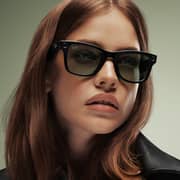Ray-Ban Meta Wayfarer Gen 2 Sunglasses Shiny Black/Graphite Green Transitions - RW4012