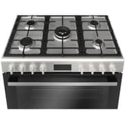 Bosch Series 6 5 Burner Gas Cooker 88.9cm Stainless Steel/Black - HGX5H8W51M