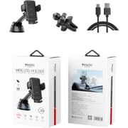 Yesido Phone Holder With Car Charger Black - C188