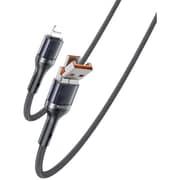 Yesido 2-In-1 USB-C To C Cable 1m Black - CA165L