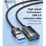 Yesido USB Extension Cable 1.5m Black - GS26