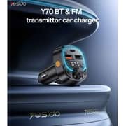 Yesido Bluetooth & FM Transmitter Car Charger Black - Y70