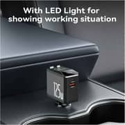 Yesido Car Charger with Charging Cable Black - Y71