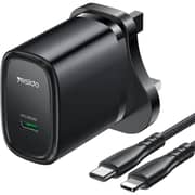 Yesido Quick Charger Black - YC76BL