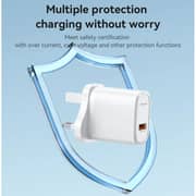 Yesido UK Plug Charging Adapter White - YC85