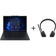 Lenovo ThinkPad E14 Gen 7 (2025) AI PC - 2nd Series / Intel Core Ultra 5-225U / 14inch WUXGA / 512GB SSD / 16GB RAM / Shared Intel Graphics / Windows 11 Pro / English & Arabic Keyboard / Black / Middle East Version - [21SX0067GR] + LB310 Headset