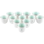 Otantik Asalah Teal And Silver Arabic Coffee 12pcs Set - Et2891