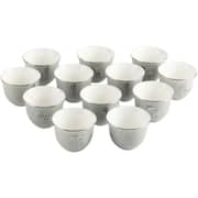 Otantik Liqaa Grey And Silver Arabic Coffee 12pcs Set - Et2928