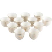 Otantik Liqaa Beige And Gold Arabic Coffee 12pcs Set - Et2925