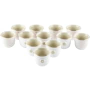 Otantik Asalah Beige And Gold Arabic Coffee 12pcs Set - Et2893
