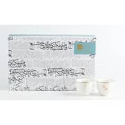 Otantik Liqaa Pearl White And Gold Arabic Coffee Cups 12pcs Set - Et2926