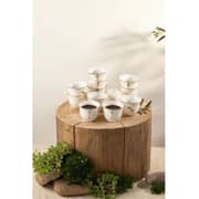 Otantik Liqaa Pearl White And Gold Arabic Coffee Cups 12pcs Set - Et2926