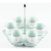 Otantik Asalah Teal And Silver Arabic Coffee Set - Et2593