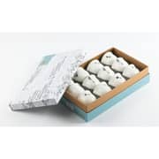 Otantik Liqaa Pearl White And Silver Arabic Coffee Cups 12pcs Set - Et2927