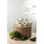 Otantik Liqaa Pearl White And Silver Arabic Coffee Cups 12pcs Set - Et2927