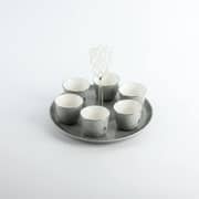 Otantik Naqsh Grey And Silver Arabic Coffee 7pcs Set - Et2968