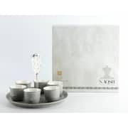 Otantik Naqsh Grey And Silver Arabic Coffee 7pcs Set - Et2968