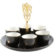 Otantik Naqsh Black And Gold Arabic Coffee Set 7pcs - Et2969