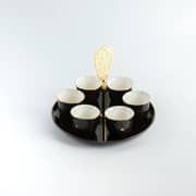 Otantik Naqsh Black And Gold Arabic Coffee Set 7pcs - Et2969