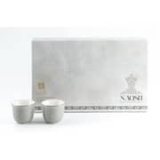 Otantik Naqsh Grey And Silver Arabic Coffee Cups 12pcs Set - Et2958