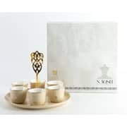 Otantik Naqsh Ivory And Gold Arabic Coffee 7pcs Set - Et2967