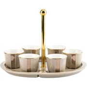 Otantik Nour Beige Arabic Coffee 7pcs Set - Et2288
