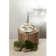 Otantik Liqaa Pearl White And Silver Arabic Coffee Cups 7pcs Set - Et2835