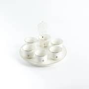 Otantik Naqsh White And Silver Arabic Coffee 7pcs Set - Et2966