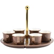Otantik Nour Brown Arabic Coffee 7pcs Set - Et2289