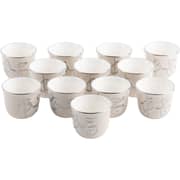 Otantik Jiwar Beige and Silver Arabic Coffee 12pc Set - Et2909