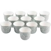 Otantik Jiwar Green and Silver Arabic Coffee 12pc Set - Et2910