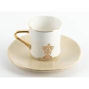 Otantik Naqsh Ivory and Gold Porcelain Turkish Coffee 12pc Set - Et2947