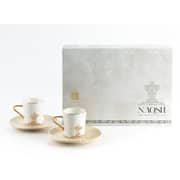 Otantik Naqsh Ivory and Gold Porcelain Turkish Coffee 12pc Set - Et2947