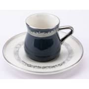 Otantik Ather Blue and Sliver Turkish Coffee 12pc Set - Et2484