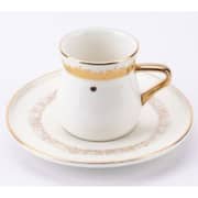 Otantik Ather White and Gold Turkish Coffee 12pc Set - Et2487
