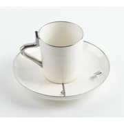 Otantik Liqaa Pearl White and Silver Turkish Coffee 12pc Set - Et2785