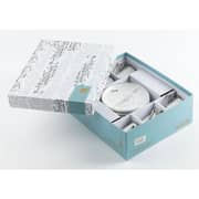 Otantik Liqaa Pearl White and Silver Turkish Coffee 12pc Set - Et2785